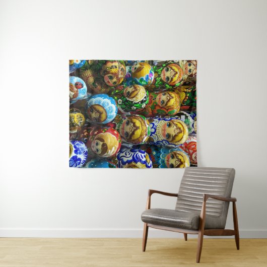 マトリヨシュカ人形お土産キオスク旅行写真 タペストリー (インサイチュ(横))