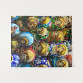 マトリヨシュカ人形お土産キオスク旅行写真 タペストリー (正面(横))