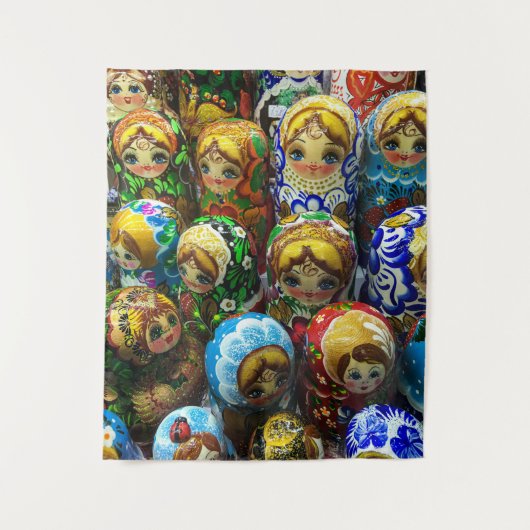 マトリヨシュカ人形お土産キオスク旅行写真 タペストリー (正面)