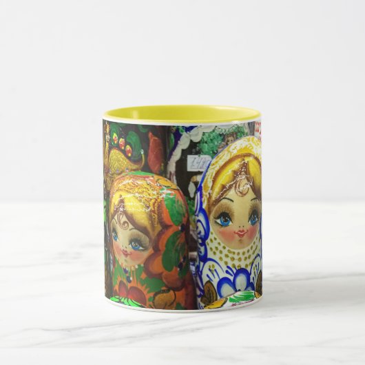 マトリヨシュカ人形お土産キオスク旅行写真 マグカップ (中央)