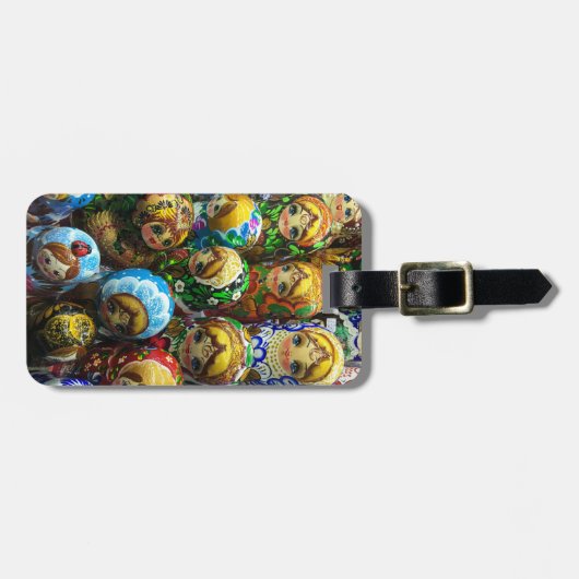 マトリヨシュカ人形お土産キオスク旅行写真 ラゲッジタグ (正面横)