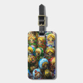 マトリヨシュカ人形お土産キオスク旅行写真 ラゲッジタグ (正面縦)