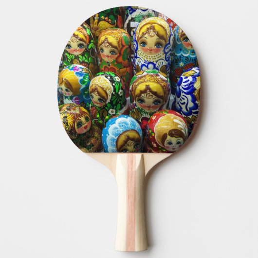 マトリヨシュカ人形お土産キオスク旅行写真 卓球ラケット (正面)