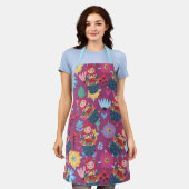 マトレシュカ模様 エプロン (着用した状態)