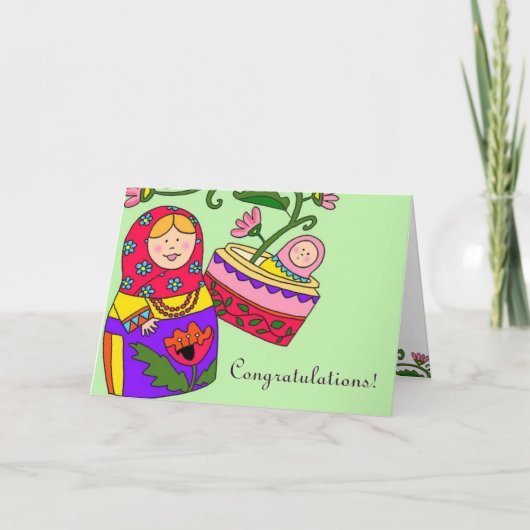 マトロシュカとベビー カード (正面)