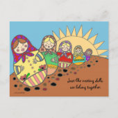 マトロシュカネスティングドールウクライナフォークアート ポストカード (正面)