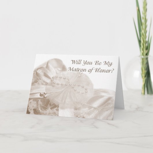 マトロンの栄誉の依頼 セピアレース 招待状 (正面)