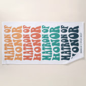 マトロンオブオナーレトロパステルグラディエント ビーチタオル (正面)