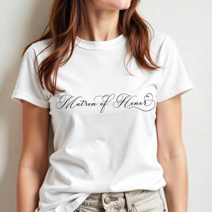 マトロン・オブ・オナー シャツ – エレガントなウェディングパーティーTシャツ