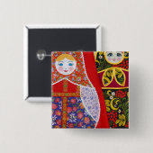 マト絵画リョスカロシアのドール 缶バッジ (正面&裏面)