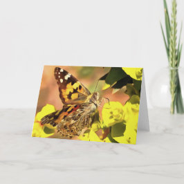 マト色彩の鮮やかルスパージの蝶の女性 カード