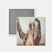 マト・トペ(Mato-Tope)- マンダン族の首領 カール・ボドマー画 マグネット (正面/裏面)