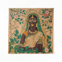 マドゥバニ絵を描のタペストリー