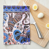 マドシンプルバ絵を描ニ キッチンタオル (四つ折り)