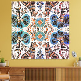 マドシンプルバ絵を描ニ キャンバスプリント