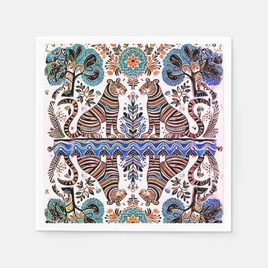 マドシンプルバ絵を描ニ スタンダードカクテルナプキン (正面)