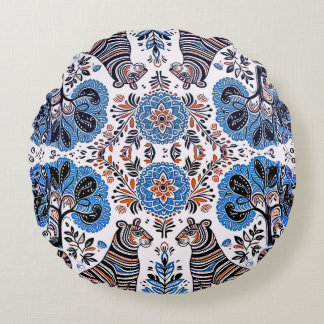 マドシンプルバ絵を描ニ ラウンドクッション