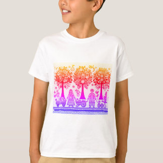 マドシンプルバ絵を描ニ Tシャツ