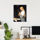 マドチェンダイハアフラテンドガールブレイディング彼女の髪 ポスター (ホームオフィス)