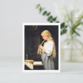 マドチェンダイハアフラテンドガールブレイディング彼女の髪 ポストカード (スタンド正面)