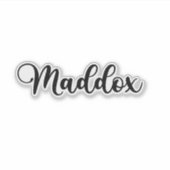 マドックス名 – 手書き書道 シール (正面)