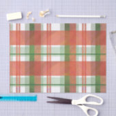 マドラスの格子縞のクリスマス 薄葉紙 (クラフト)