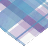 マドラスの格子縞の青および紫色 テーブルクロス (アングル)