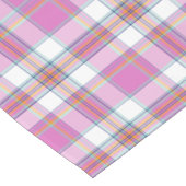 マドラススタイルピンクプレイドサマー ショートテーブルランナー (コーナー)