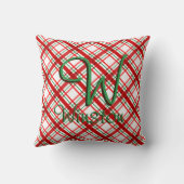 マドラスチェックプレイド装飾用クッション クッション (裏面)