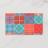 マドラスパッチワークカラフルキルティング裁縫クラフツ 名刺 (裏面)