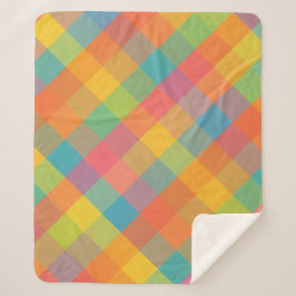 マドラスブリーズ – ディアゴナルプレイドシェルパフリース 空白の シェルパブランケット