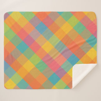 マドラスブリーズ – ディアゴナルプレイドシェルパフリース 空白の シェルパブランケット