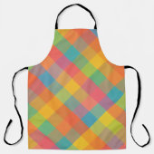 マドラスブリーズ – 斜め格子模様オールオーバーエプロン エプロン (正面)