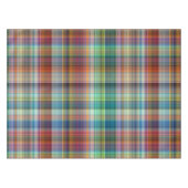 マドラスプカラフルレイドストライプパターン テーブルクロス (正面(横))