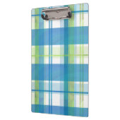 マドラスプレイドグリーンとブルー クリップボード (左)