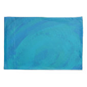 マドラスプレイドグリーンとブルー 枕カバー (裏面)