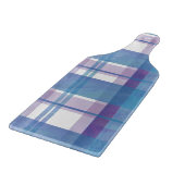 マドラスプレイドブルーとパープル カッティングボード (角)