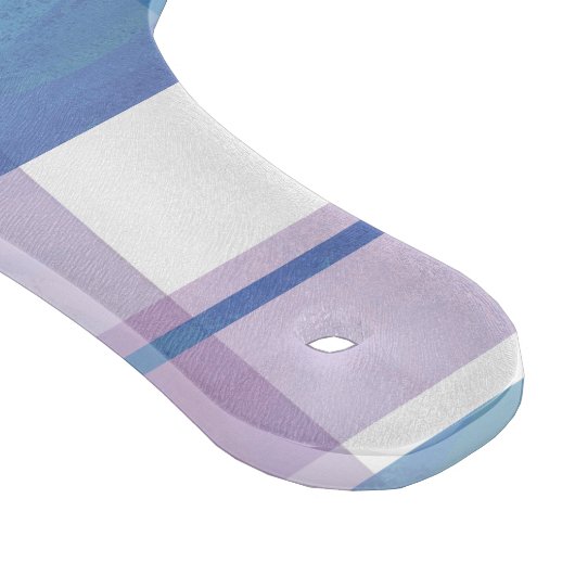 マドラスプレイドブルーとパープル カッティングボード (角)