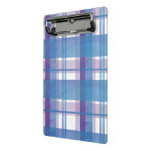 マドラスプレイドブルーとパープル ミニクリップボード (アングル2)