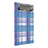マドラスプレイドブルーとパープル ミニクリップボード (アングル)