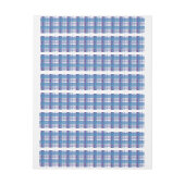 マドラスプレイドブルーとパープル ラップアラウンド宛名ラベル (シート)