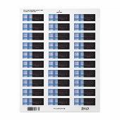 マドラスプレイドブルーとパープル ラベル (フルシート)