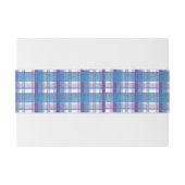 マドラスプレイドブルーとパープル 招待状ベリーバンド (裏面例)