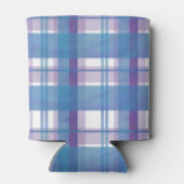 マドラスプレイドブルーとパープル 缶クーラー (裏面)