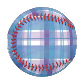マドラスプレイドブルーとパープル 野球ボール (正面左)
