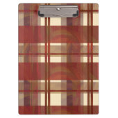 マドラスプレイド秋レッド クリップボード (正面)