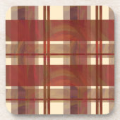 マドラスプレイド秋レッド コースター (正面)