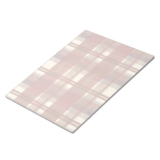 マドラスプレイド秋レッド ノートパッド (アングル)