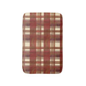 マドラスプレイド秋レッド バスマット (正面縦)