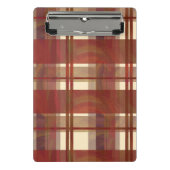 マドラスプレイド秋レッド ミニクリップボード (正面)